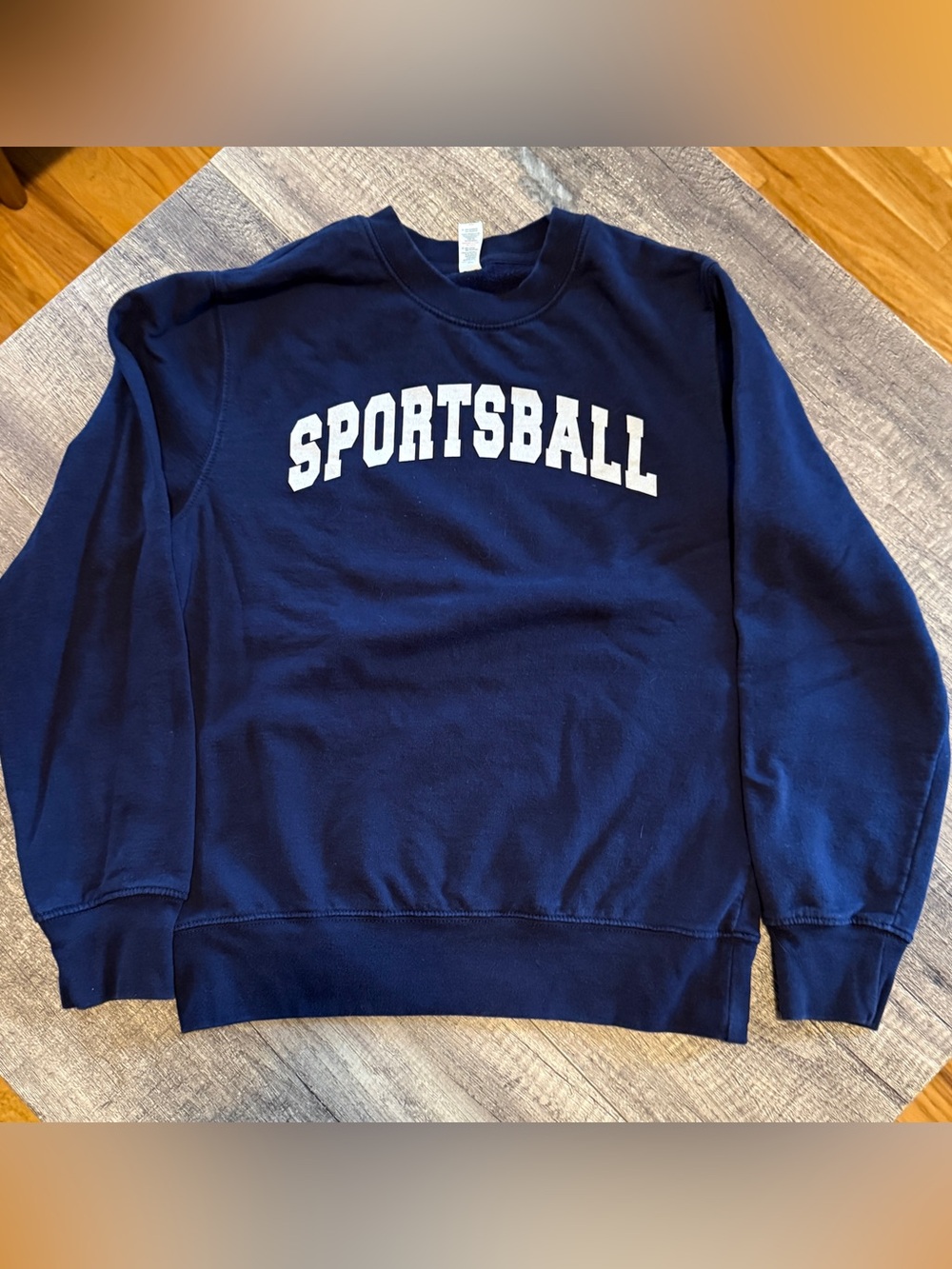 Sportsball Women's Sweatshirt. Navy and white. Size small. EUC.